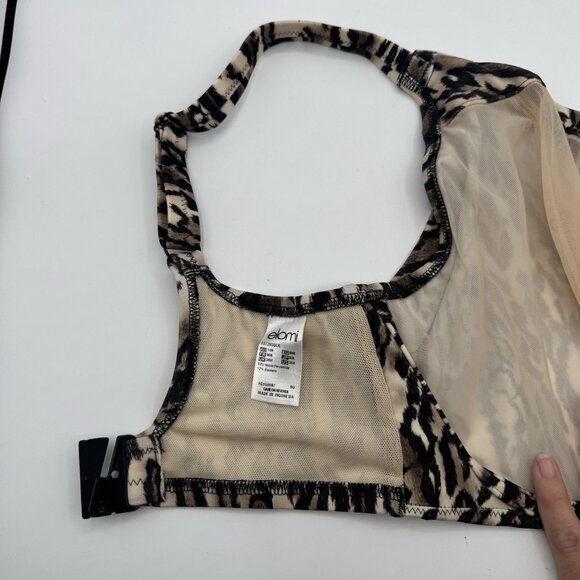 Elomi Fierce Bikini Top Size 36K (US) Black Animal Print Underwire Swim Bra 7203 - Picture 10 of 11